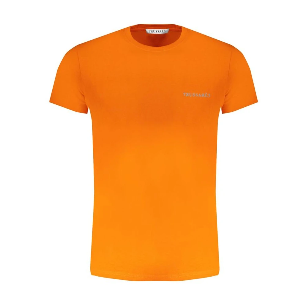 Trussardi Katoenen Crew Neck Print T-Shirt Orange Heren