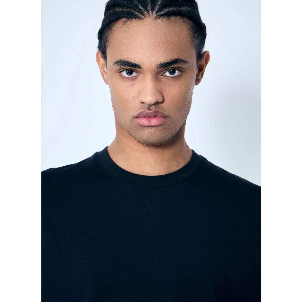 Y-3 Mesh Inzet Crewneck T-Shirt Black Heren