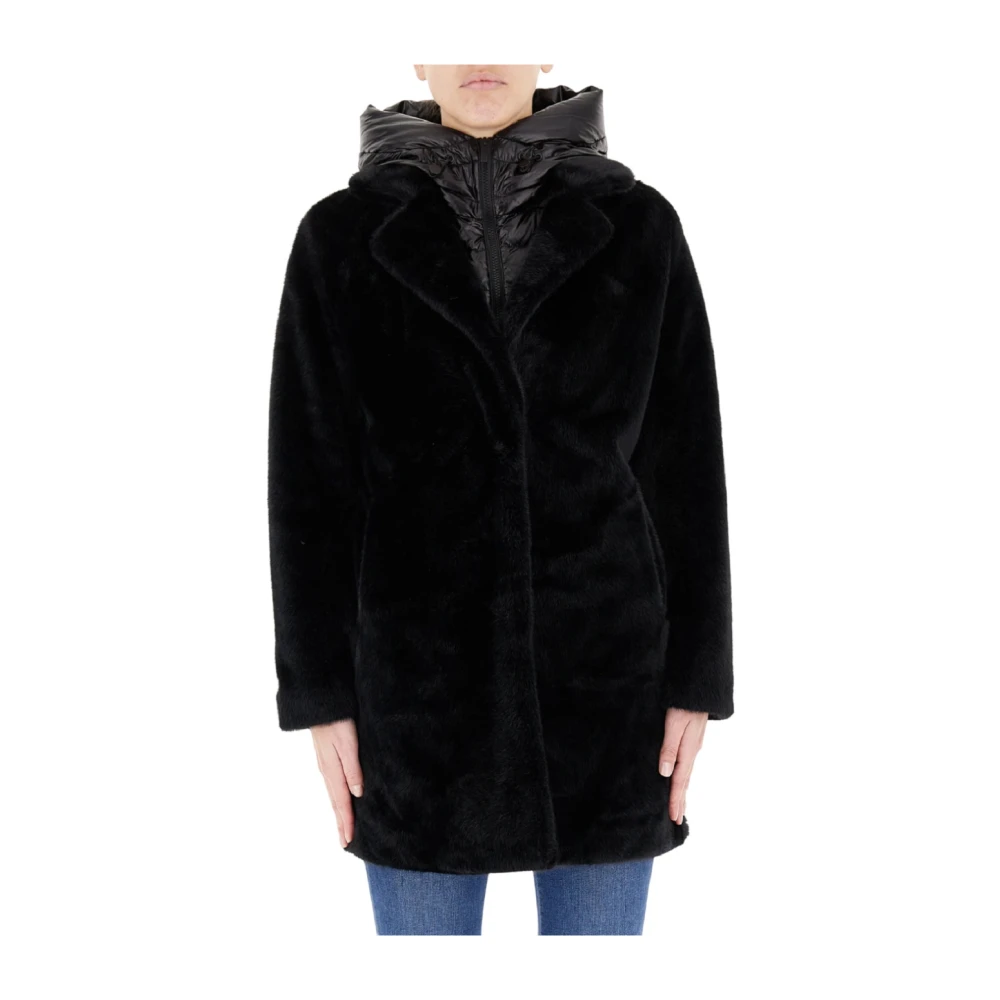 Bomboogie Mujer Negro Abrigos, Talla: L
