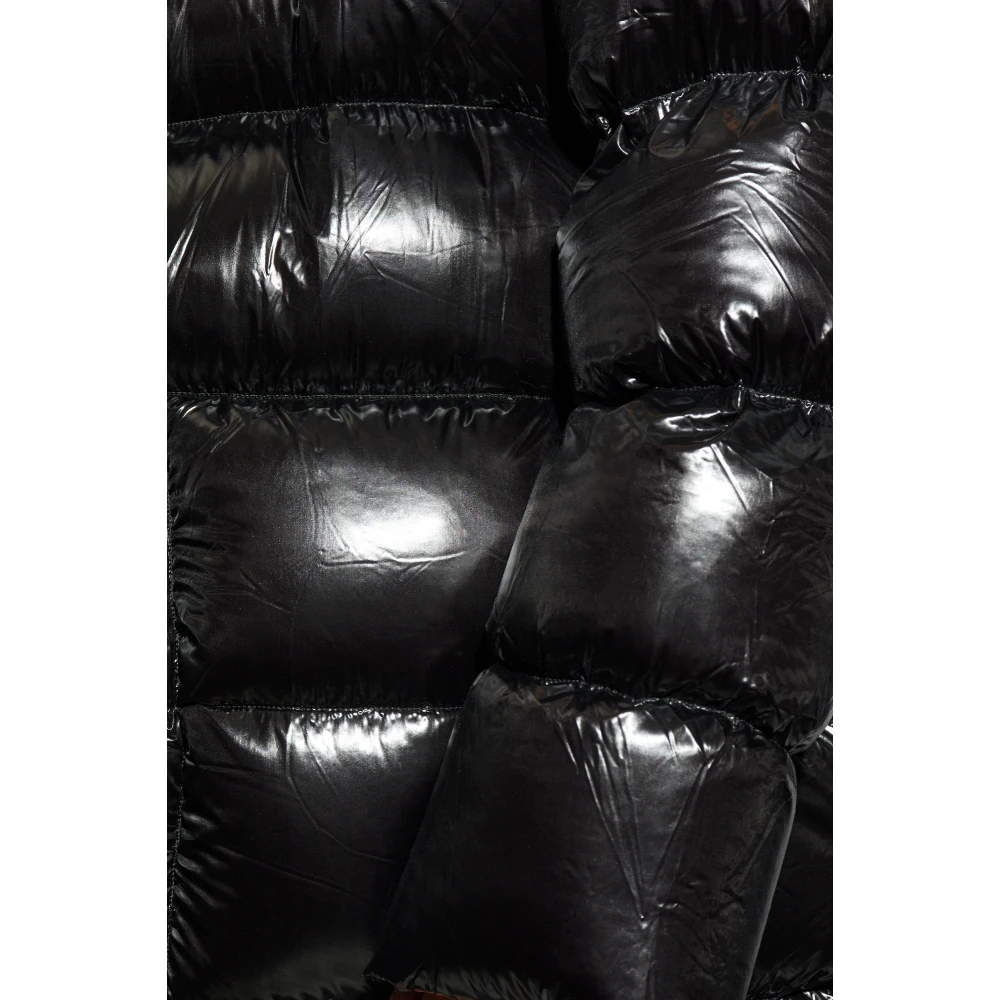 Rick Owens Gewatteerde Jas met Capuchon Black Heren