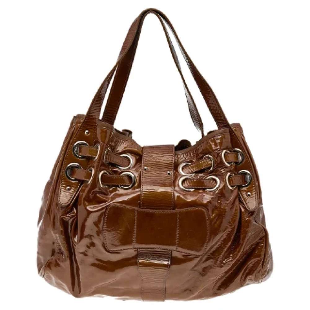 Jimmy Choo Pre-owned Leather totes Brown Dames