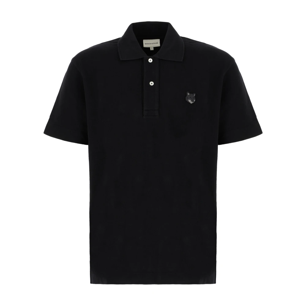Maison Kitsuné Klassiek Poloshirt voor Mannen Black Heren