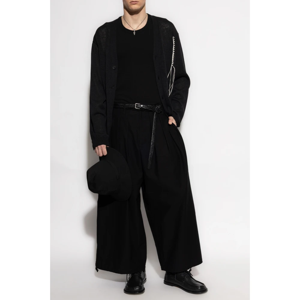 Y-3 Vest met franjes Black Heren