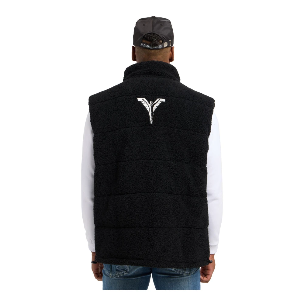 carlo colucci Teddy Vest Stijlvol Comfortabel Laagjesstuk Black Heren