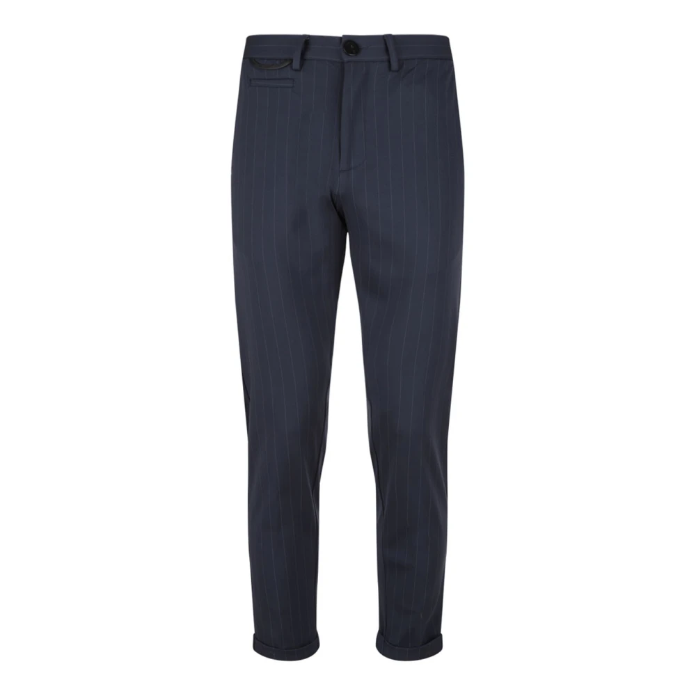 Pmds Blauwe Gestreepte Broek Blue Heren
