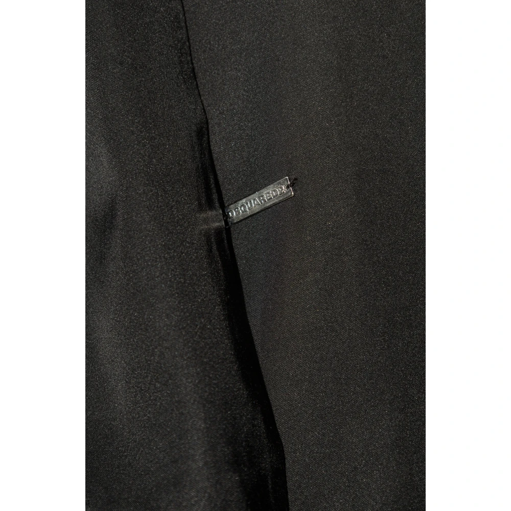 Dsquared2 Shirt met decoratieve strik bij de halslijn Black Dames