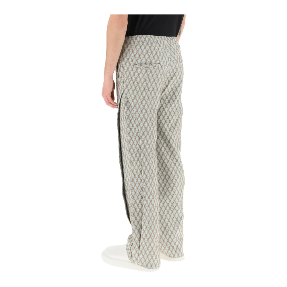 Andersson Bell geometric jacquard pants with side opening Multicolor Heren