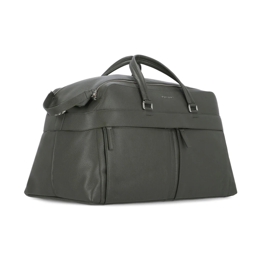 Orciani Groene Pebble Leren Duffeltas Green Heren