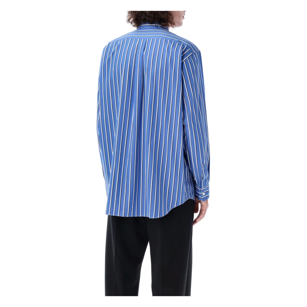 Comme des Garçons Gestreept Shirt Herenmode Aw24 Blue Heren