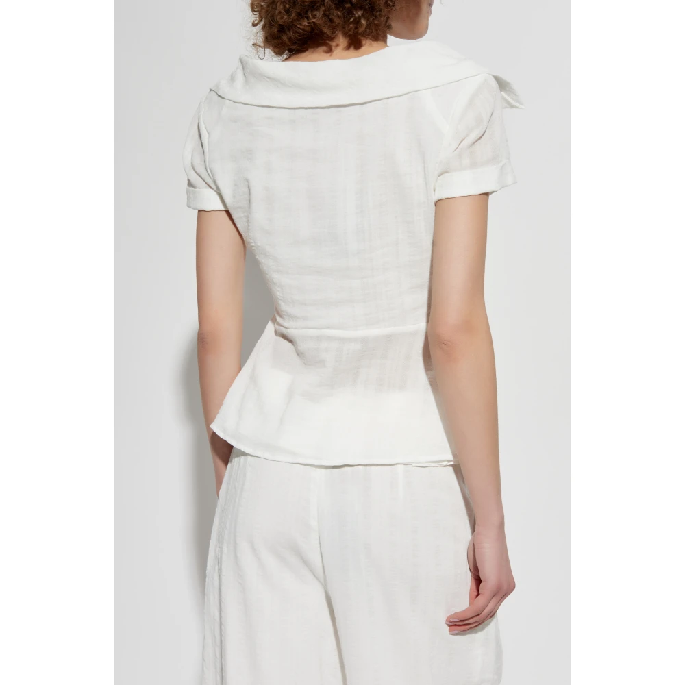 Cult Gaia Top Shallie White Dames