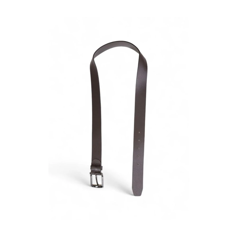 Tommy Hilfiger Klassieke Bruine Leren Riem Brown Heren