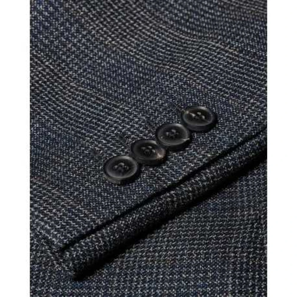 Paul Smith Bruin Blauw Wit Geruit Blazer Blue Heren