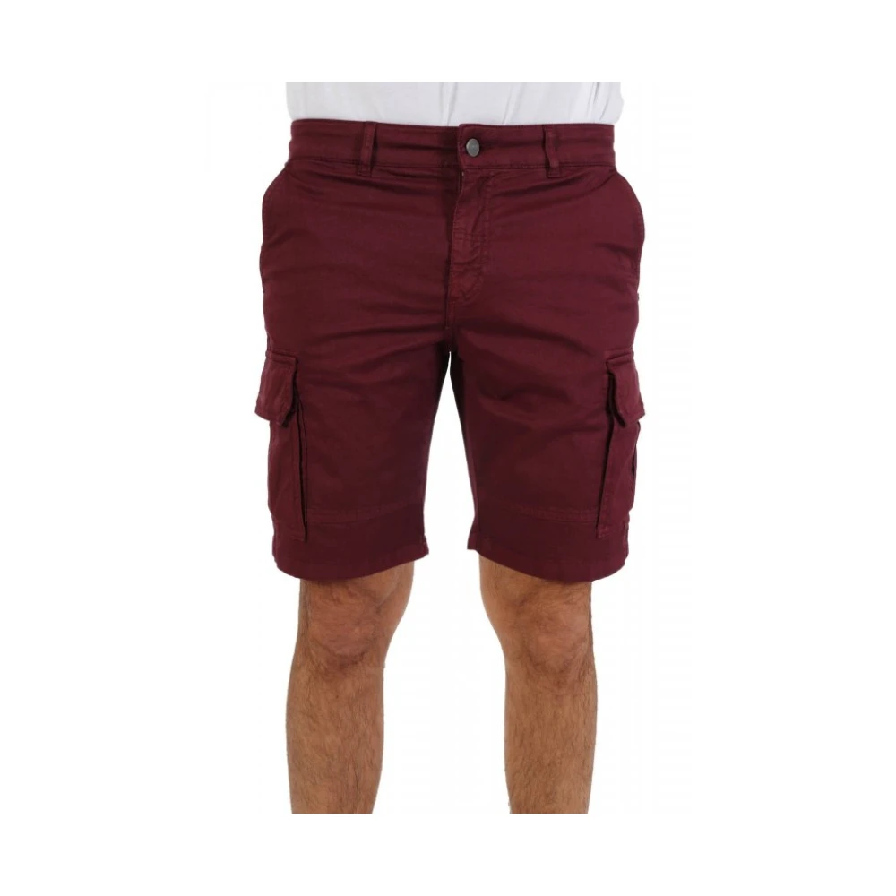 Colmar Uomo Rosso Cotton Shorts With Pockets