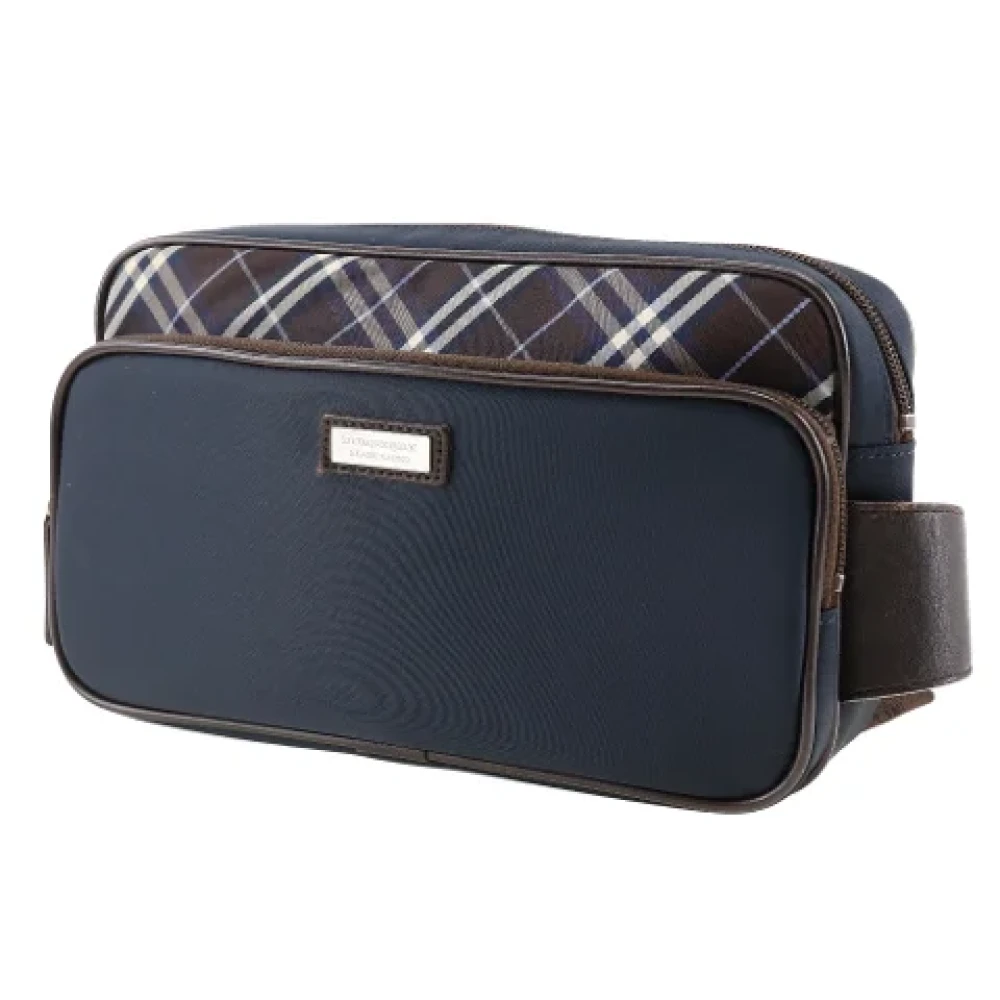 Burberry Vintage Pre-owned Canvas shoulder-bags Blue Heren