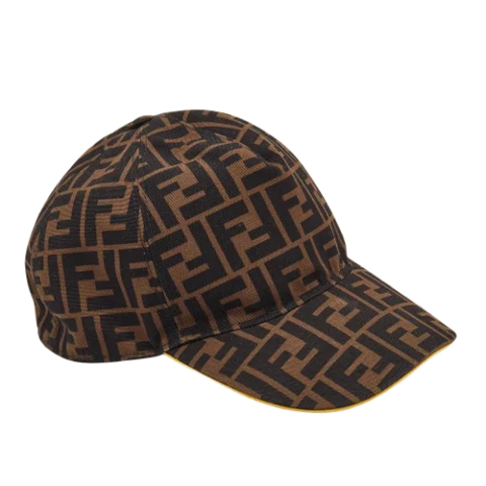 Fendi Vintage Pre-owned Polyester hats Brown Dames