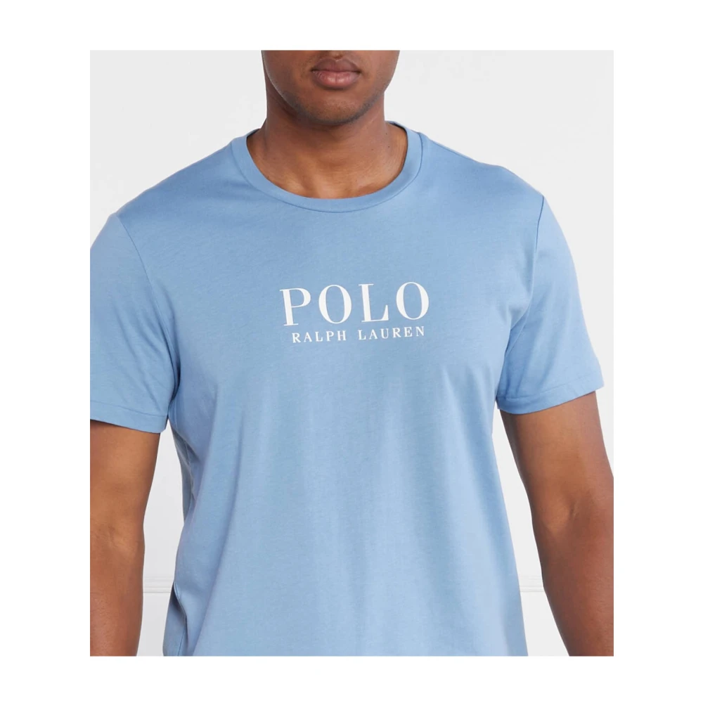 Ralph Lauren Big Logo Katoenen T-Shirt Blue Heren
