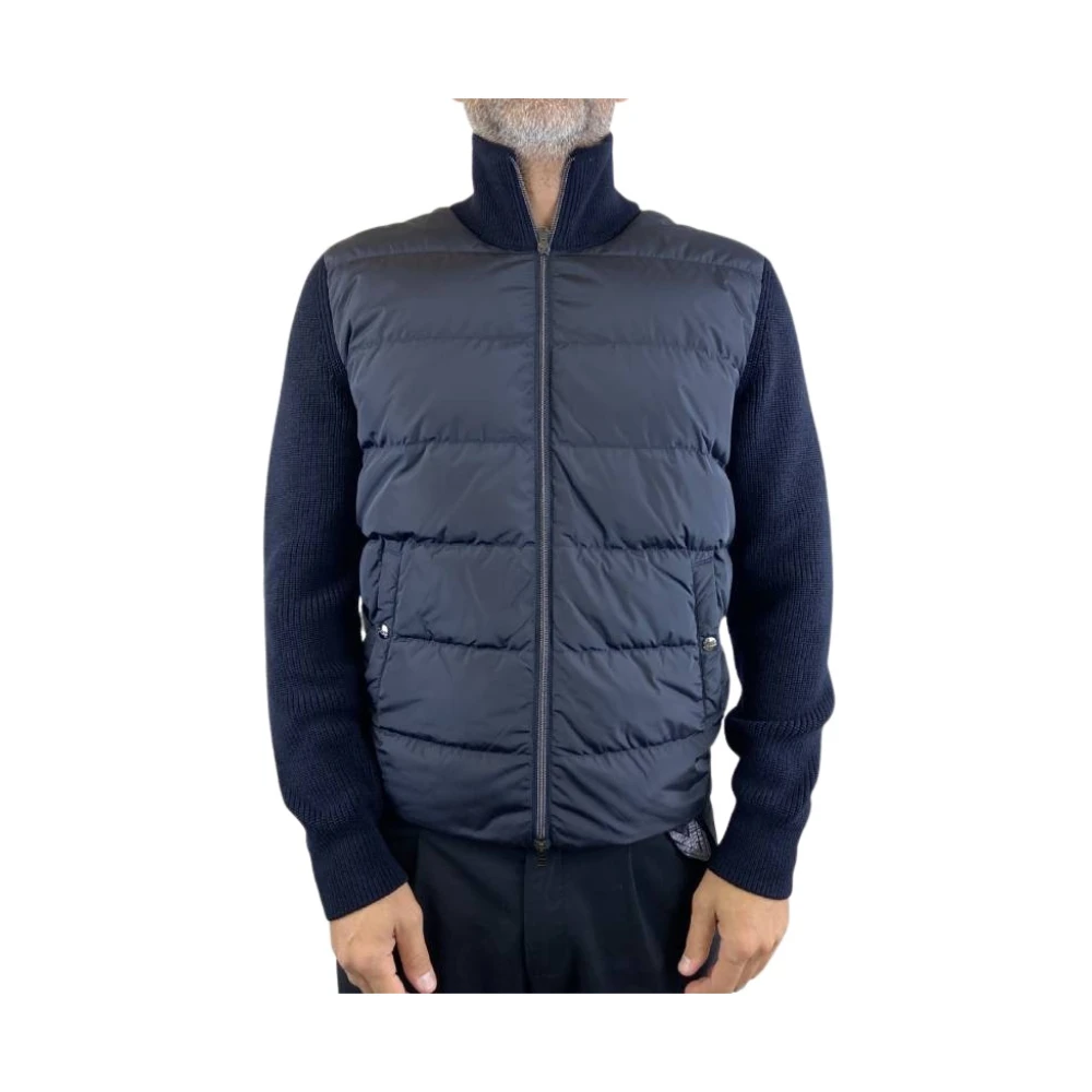 Herno Gewatteerde Jas Marineblauw Blue Heren