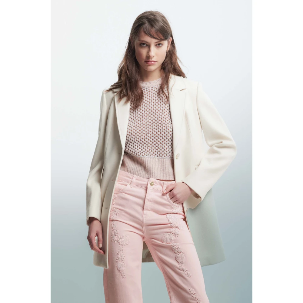 Kocca Jas met reverskraag Beige Dames