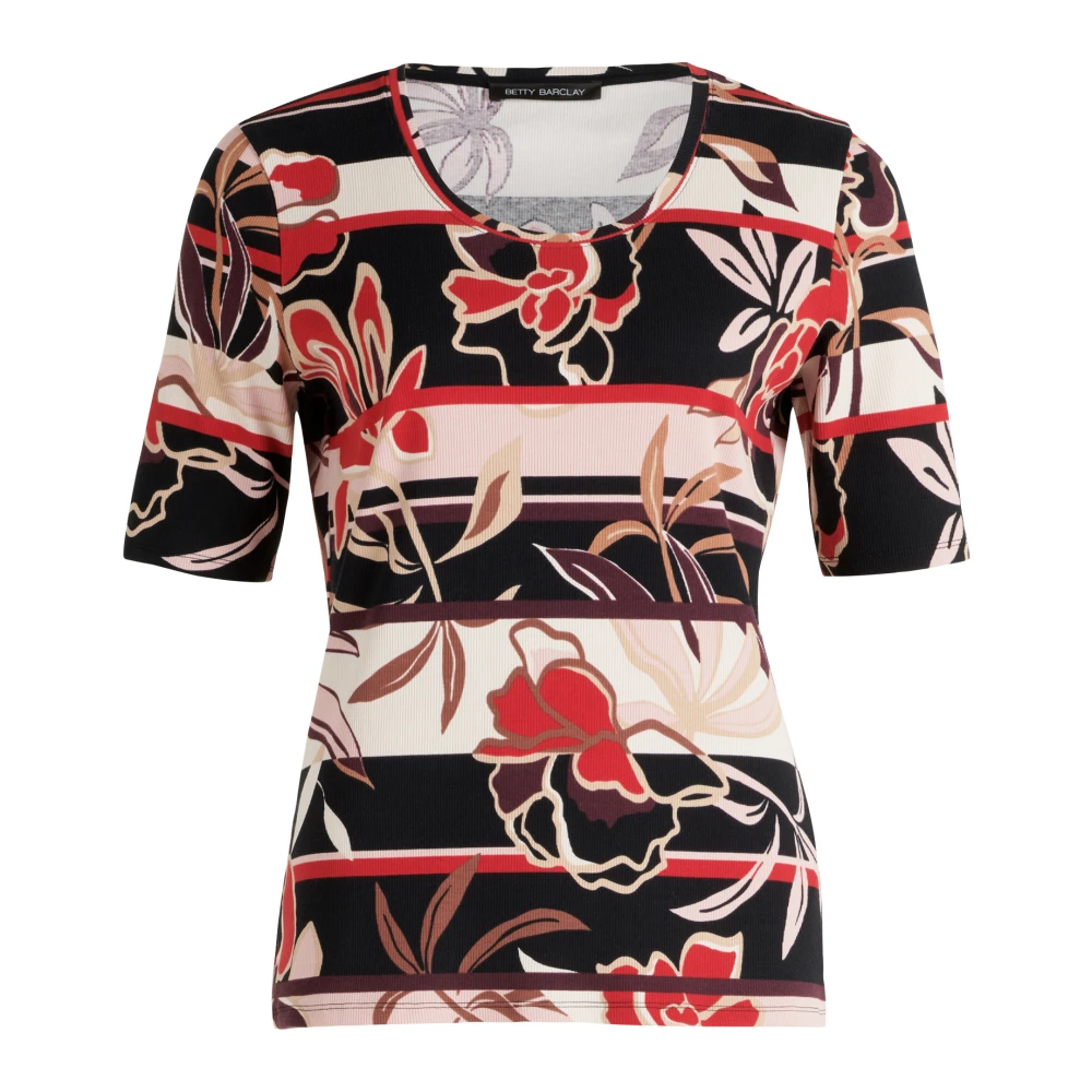 Betty Barclay Geribbeld Basic Shirt Multicolor Dames