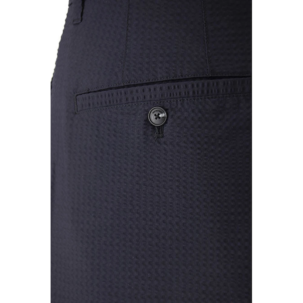 Emporio Armani Blauw Marineblauw Broek Stijlvol Ontwerp Blue Heren