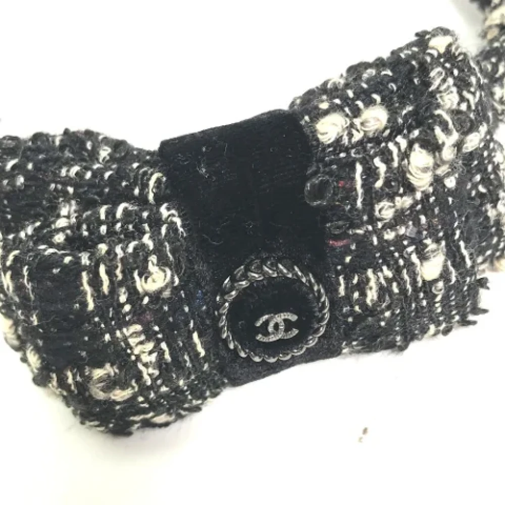 Chanel Vintage Pre-owned Fabric hair-accessories Black Dames