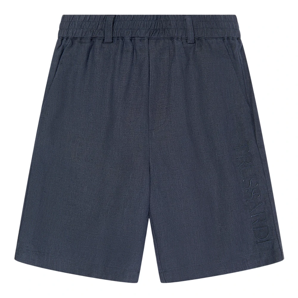 Trussardi Boys Blue Shorts,, Nauta Linen Bermuda Shorts Size 14 Y
