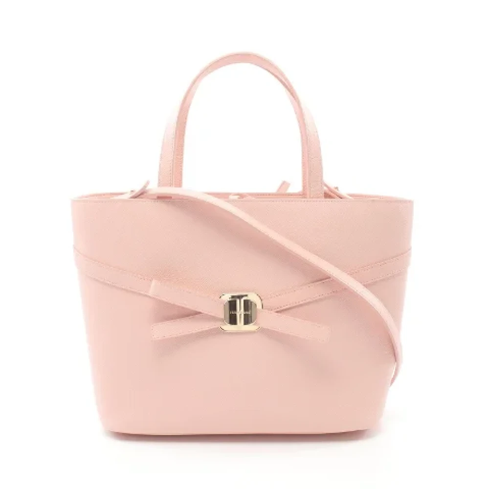 Salvatore Ferragamo Pre-owned Leather handbags Pink Dames