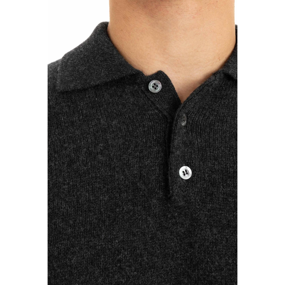 Drumohr Polo Sweater Grijs Gray Heren