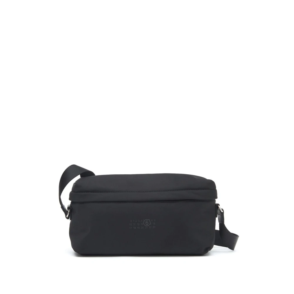 MM6 Maison Margiela Zwarte Handtas met Handtekening Nummers Motief Black Dames