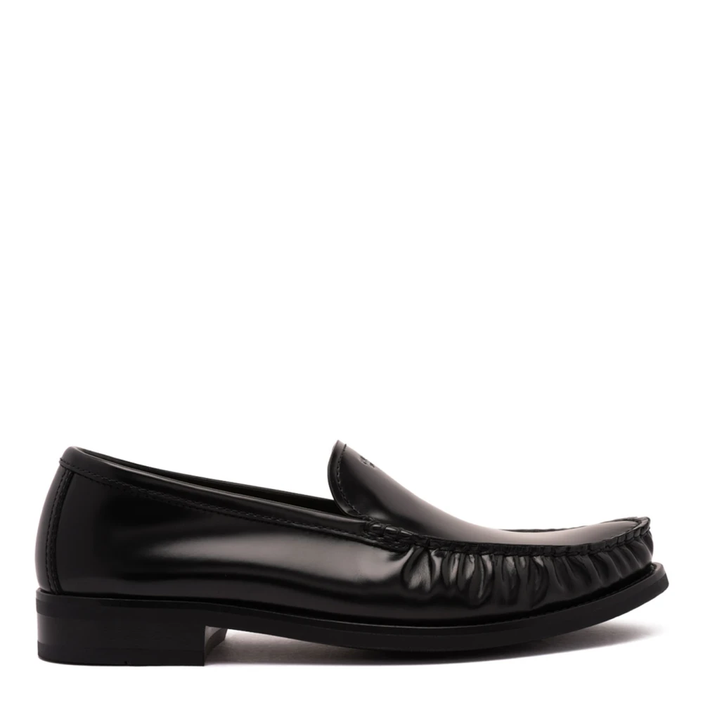 Prada Men's Black Brushed Leather Loafers - Loafers - 9 Uk - Shoes