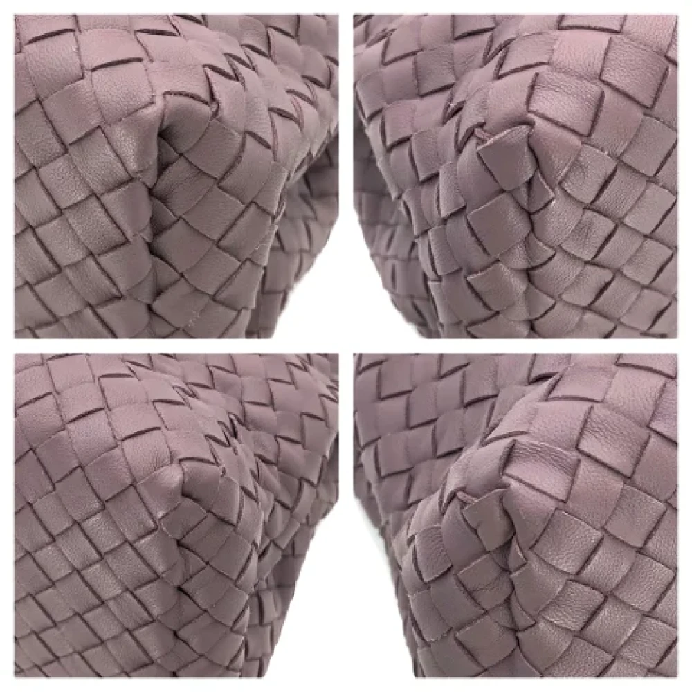 Bottega Veneta Vintage Pre-owned Leather shoulder-bags Purple Dames