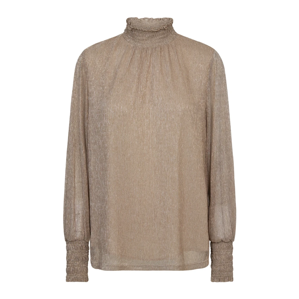 MOS MOSH Elegante Glam Blouse in Indian Tan Beige Dames