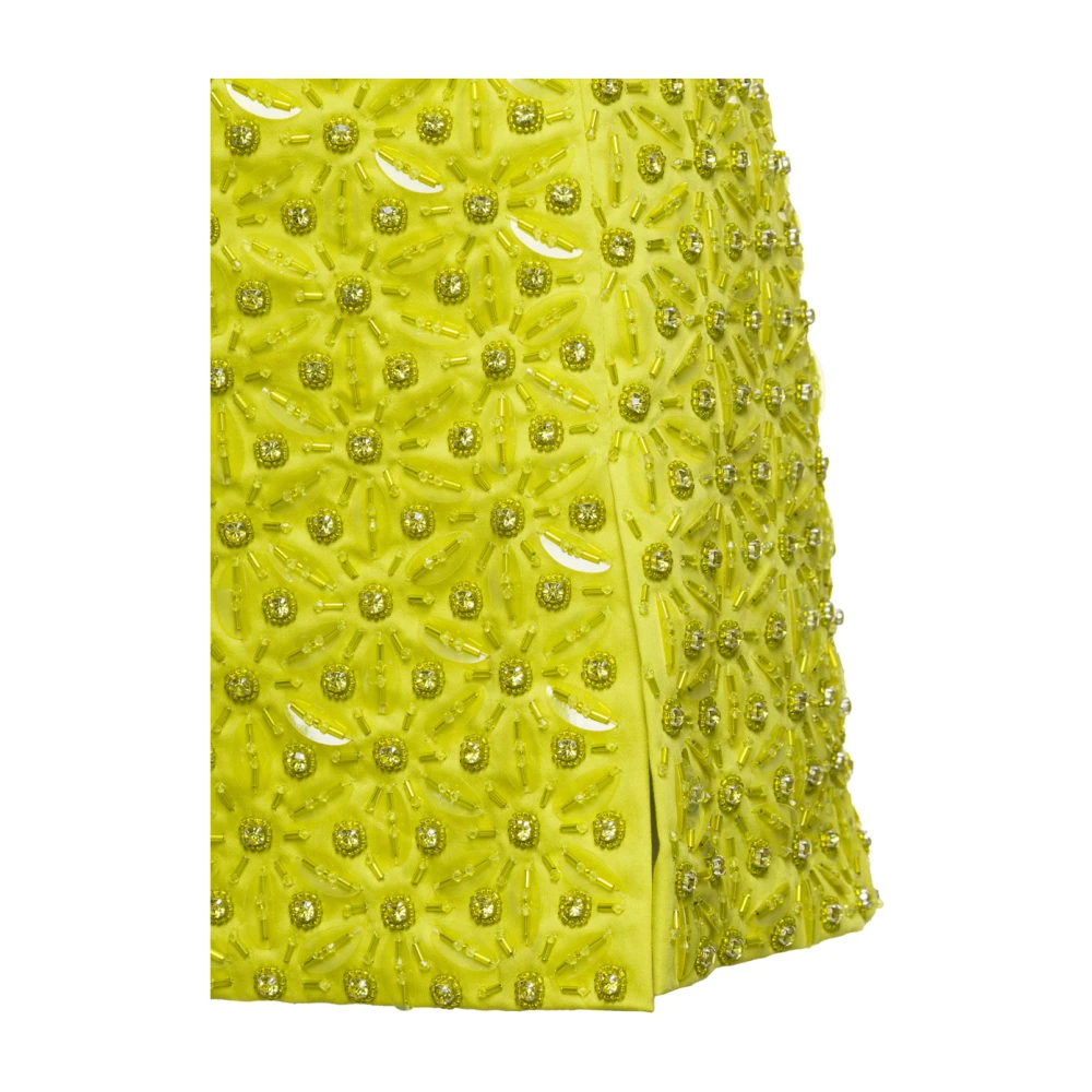 DES Phemmes Gele Borduur Mini Rok Yellow Dames