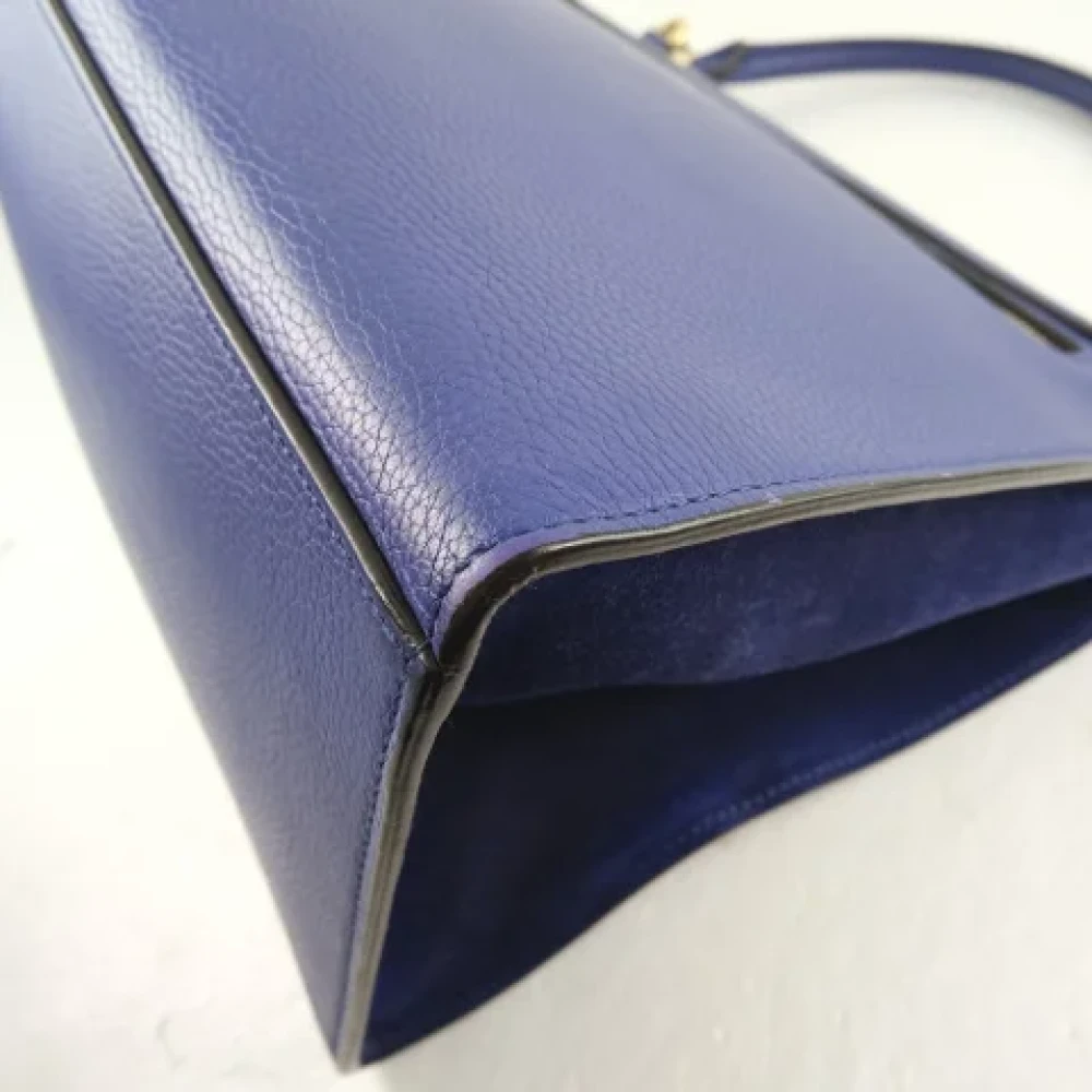 Celine Vintage Pre-owned Leather handbags Blue Dames