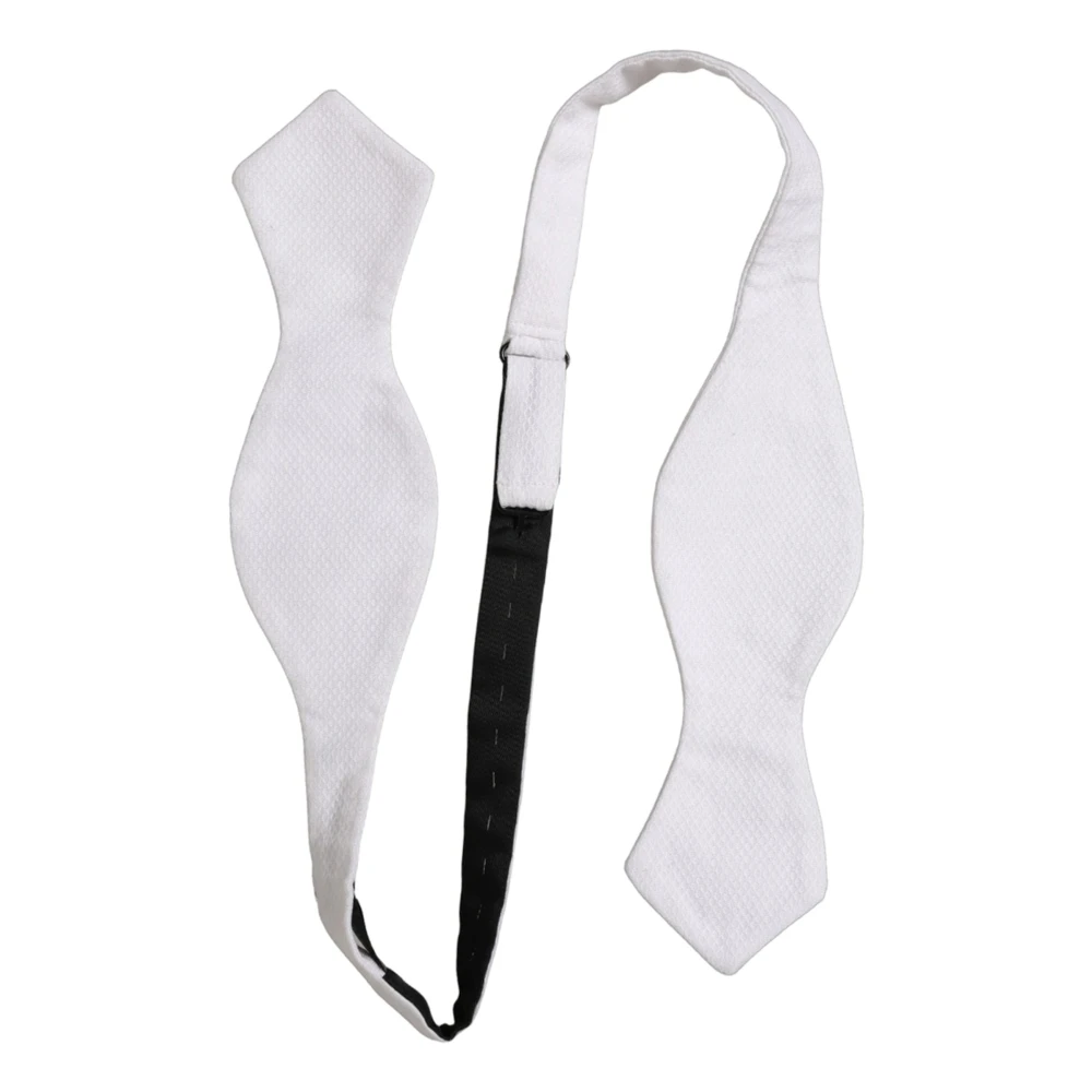 Dolce & Gabbana , Bow Ties, Male, White, One Size, Self-Tie Bow Tie