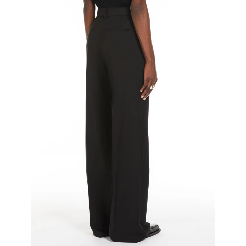 SPORTMAX Wijde Oxalis Broek voor Vrouwen Black Dames