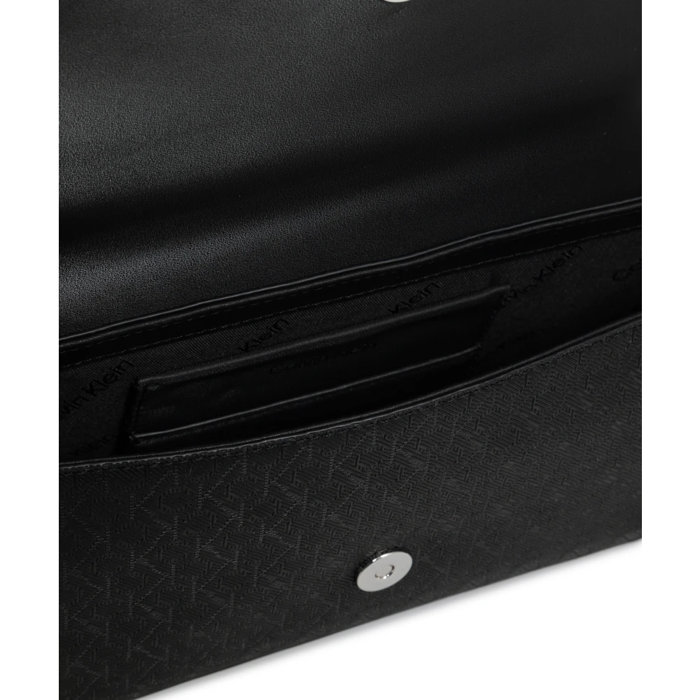 Calvin Klein Logo Schoudertas met Verstelbare Band Black Dames