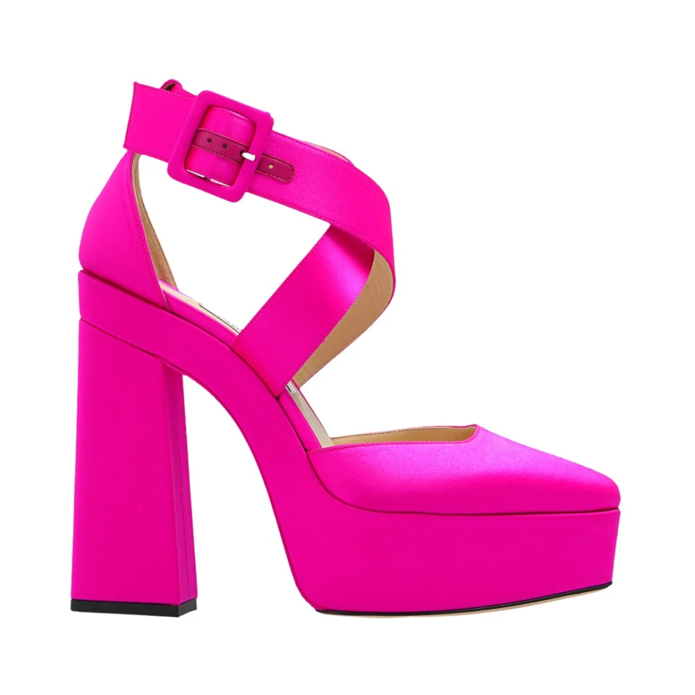 Jimmy Choo Women's Pink Gian Platform Pumps - Pumps - 6 Uk- Shoes