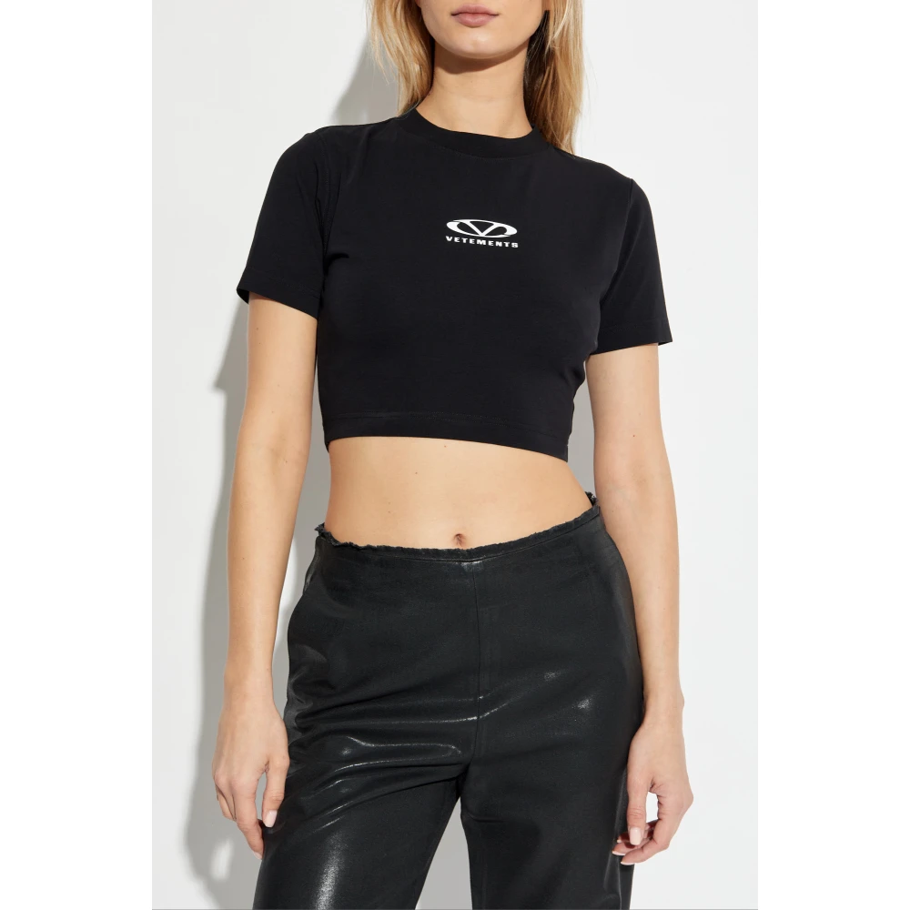 Vetements Logo top Black Dames