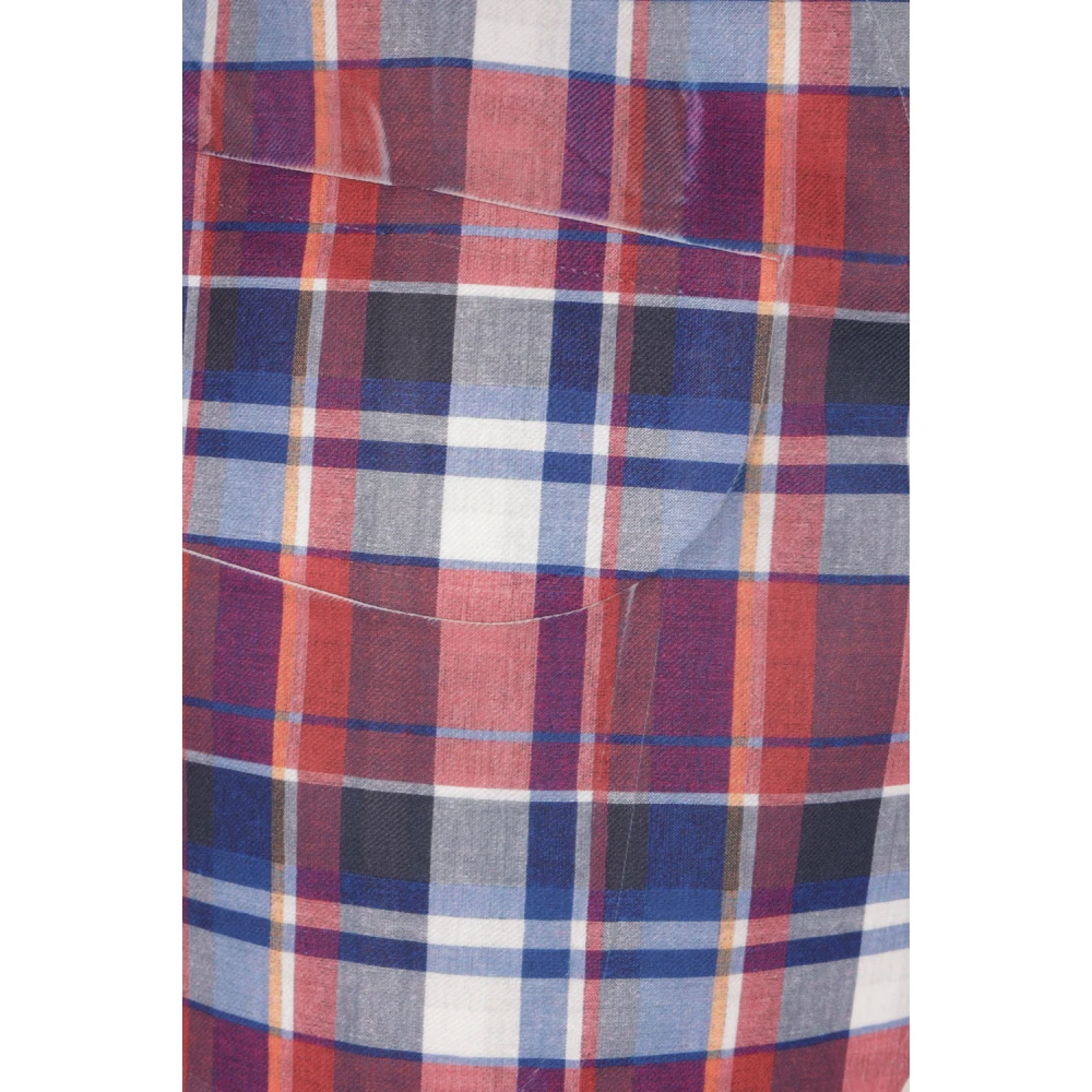 Comme des Garçons Rode Geruite Jas Multicolor Heren
