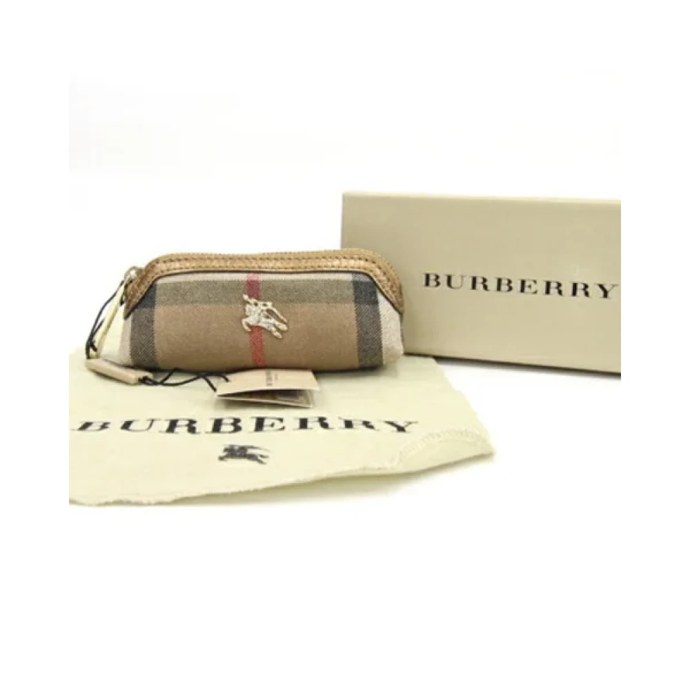 Burberry Vintage Pre-owned Cotton clutches Beige Dames