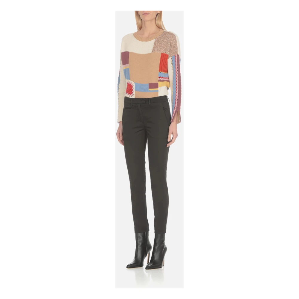 Dondup Zwarte Slim Chino Broek Black Dames
