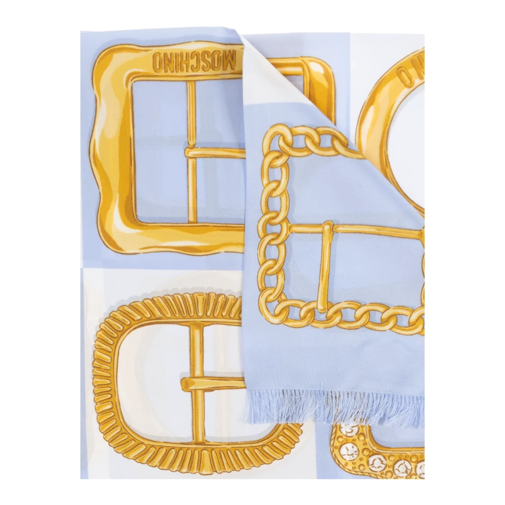 Moschino Zijden sjaal met print Multicolor Unisex