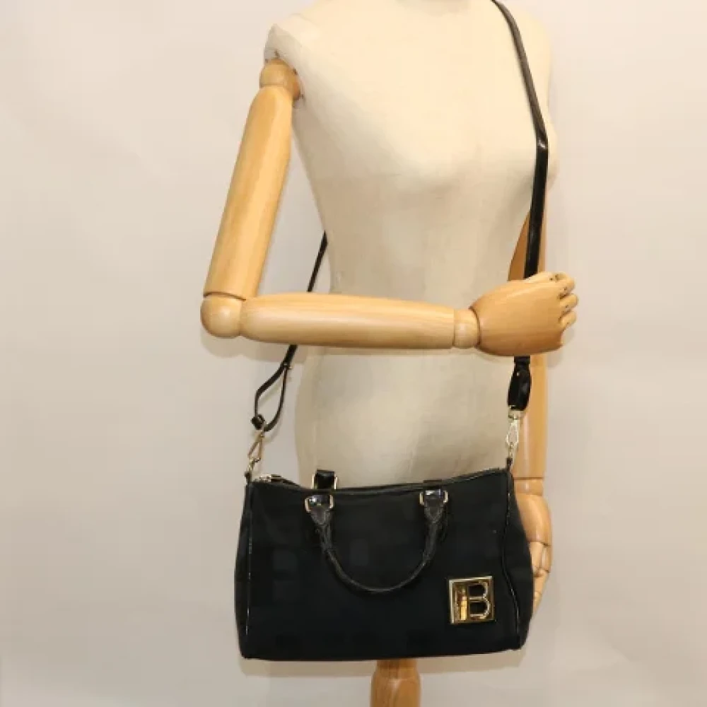 Bally Pre-owned Canvas shoulder-bags Black Dames