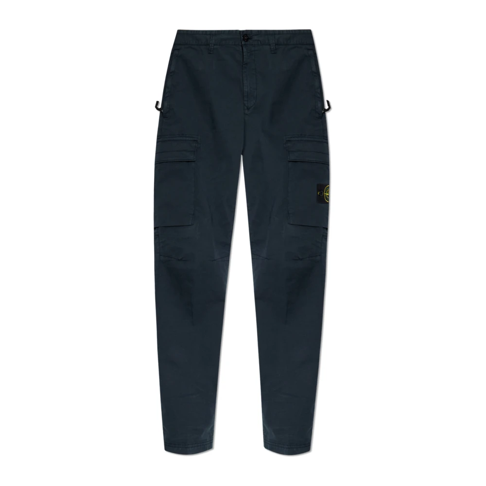 Stone Island Blue Cargo Trousers - Male - Slim-Fit Trousers - W30 - Trousers
