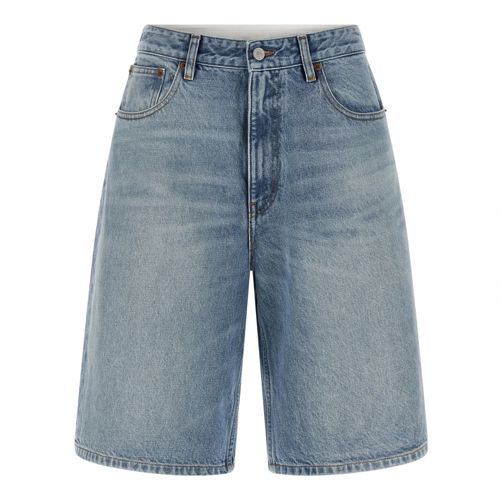 Mm6 Maison Margiela , Denim Shorts, Female, Blue, W27, Bermuda Shorts