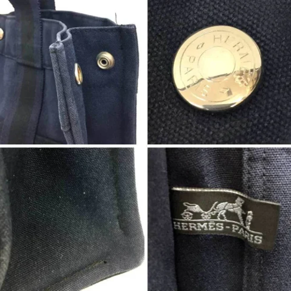 Hermès Vintage Pre-owned Canvas hermes-bags Blue Dames
