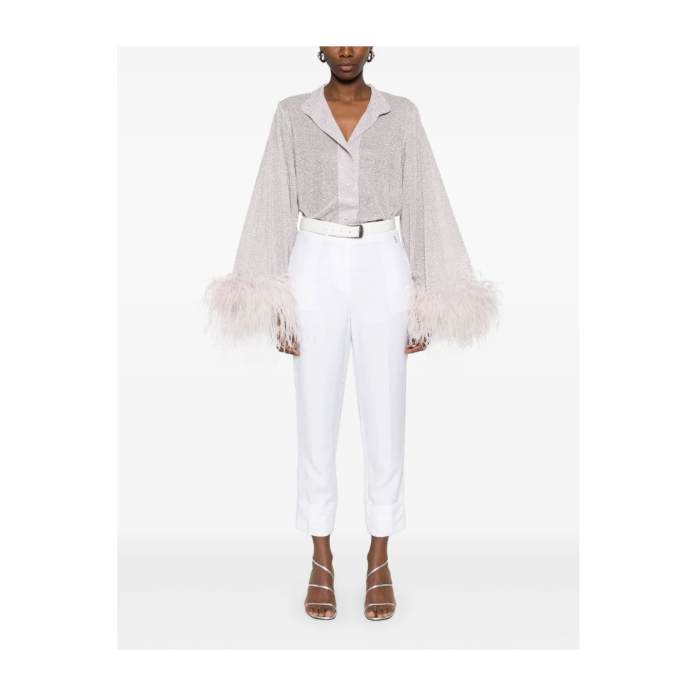 Blugirl Witte Linnen Broek Elegante Stijl White Dames
