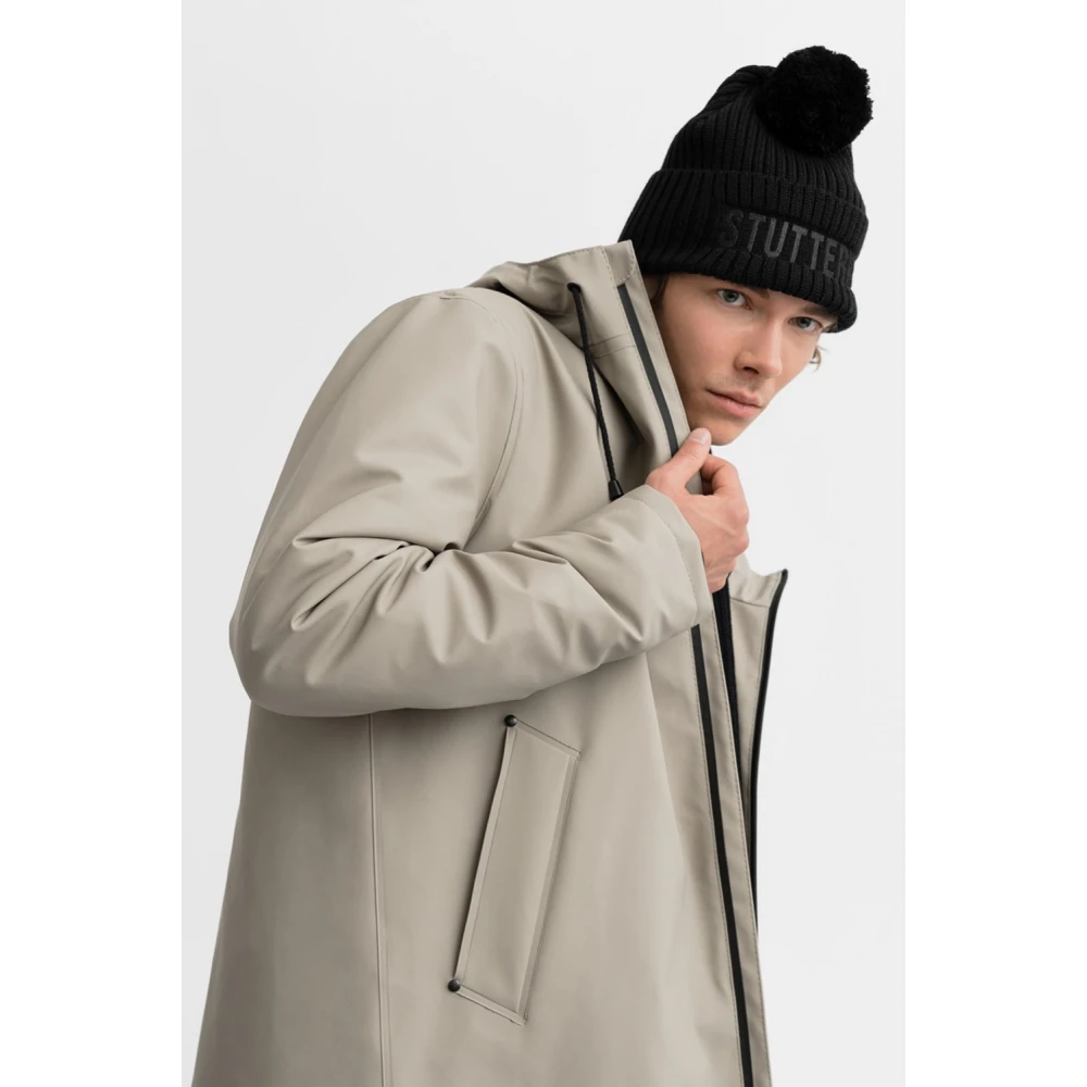 Stutterheim Pompon Ribgebreide Muts Black Unisex