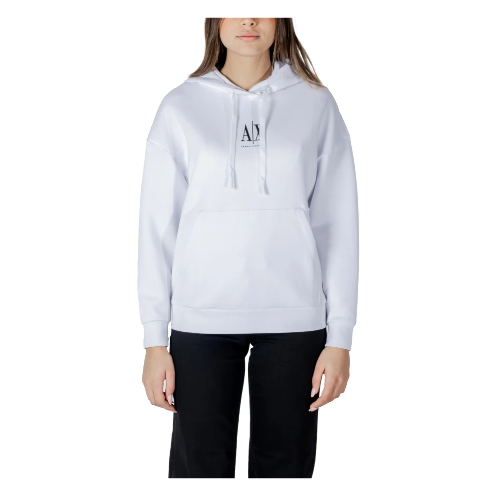 Armani Exchange Casual Capsulate Sweatshirt voor vrouwen White Dames